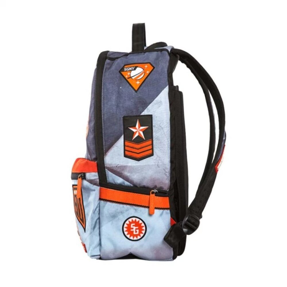 NWT Sprayground Mission to Mars! Buzz Aldrin's Shark Patches Backpack - Picture 4 of 8